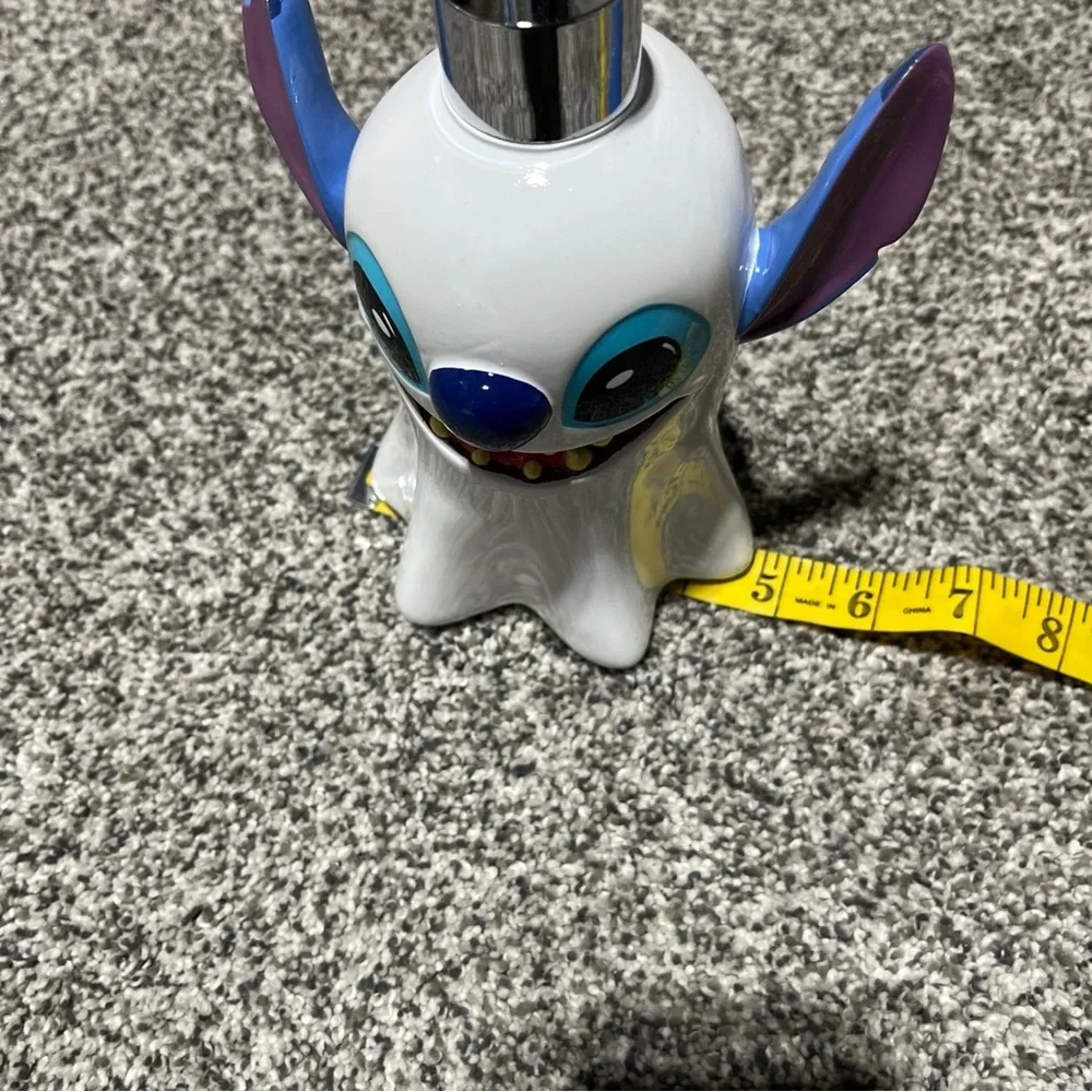 Disney Stitch Ghost Figure Soap Pump Dispenser Refillable New!